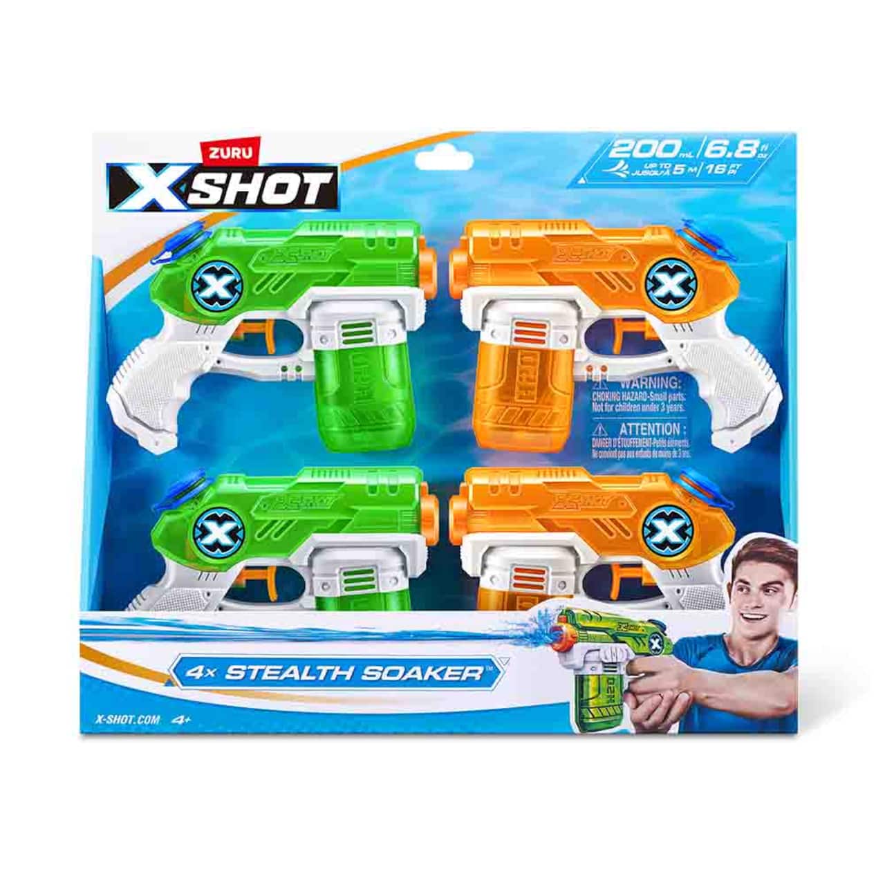 Ensemble de 4 pistolets à eau X-Shot Stealth Soaker de Zuru